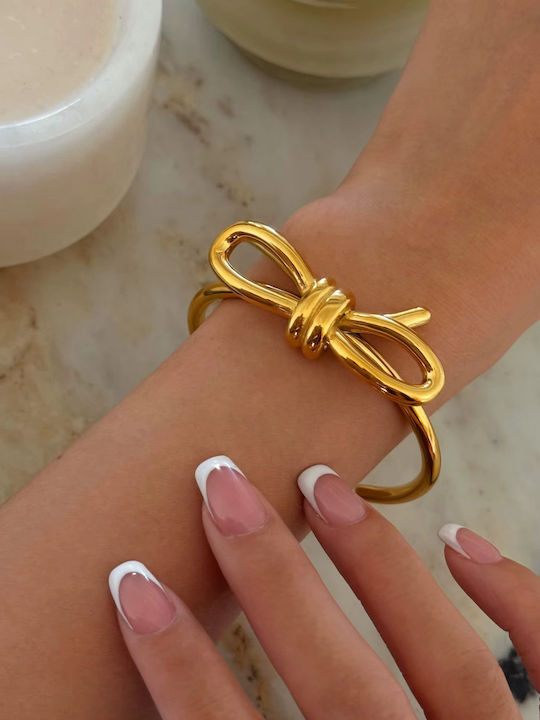 Enotia Damen Armband Handschellen aus Stahl Vergoldet