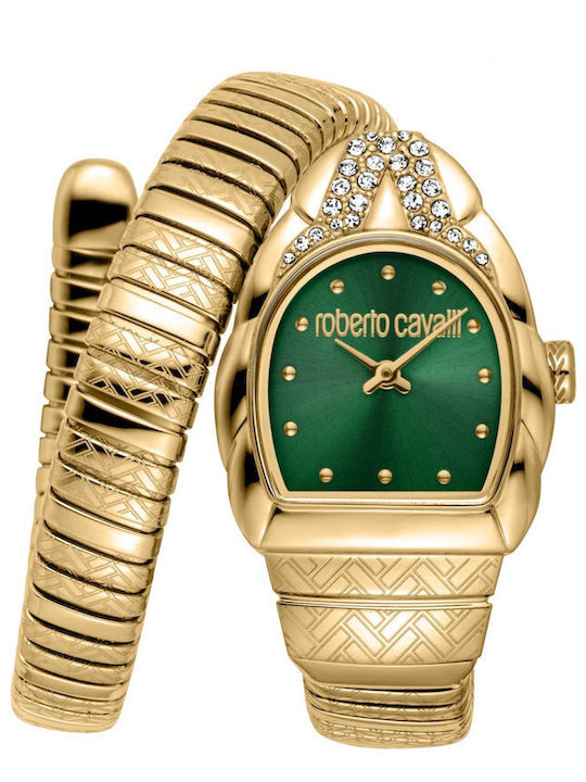 Roberto Cavalli Snake Women's Watch with Gold M...