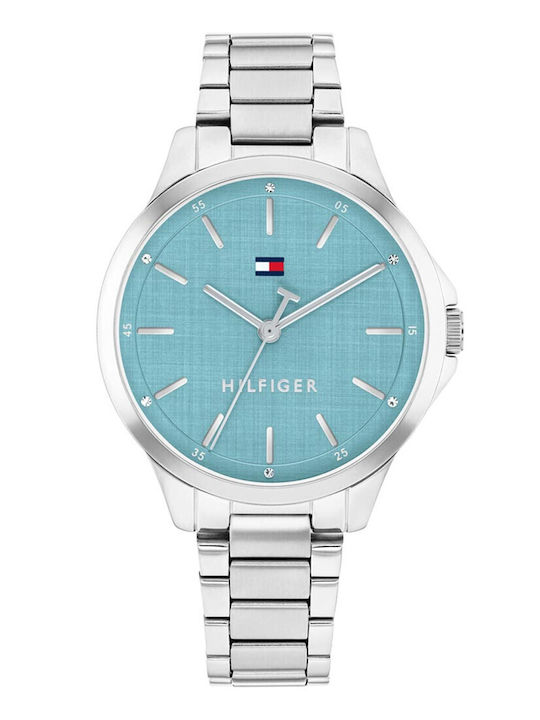 Tommy Hilfiger Chloe Womens Watch 34mm Battery with Silver Metal Bracelet