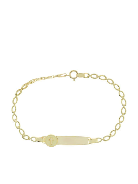 Senzio Belibasakis Kids Bracelet ID from Gold 9K