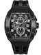 Tsar Bomba Herrenuhr 52mm Chronograph Batterie mit Schwarz Metallarmband