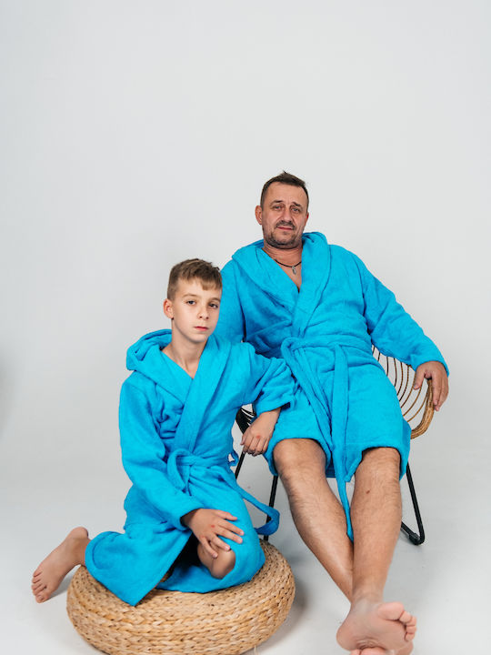 Belotex Bademantel mit Kapuze Turquoise 500gr/m²