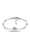 Tommy Hilfiger Women's Silver Bracelet with Zircon 19cm