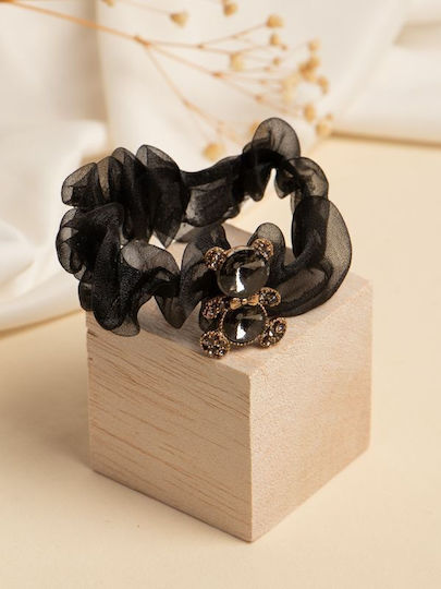 Scrunchie Mr Teddy Μαύρο Ac350 Hrd-ac350