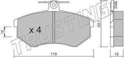 Τακακια Εμπροσθια Audi A4 8d2 5b 94->00-seat Ibiza Ii 6k1 96 16bp1006-2730