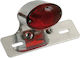 MCS Rücklicht Motorrad Chrom Basis Medium-Cateye Tail Light Assembly Single