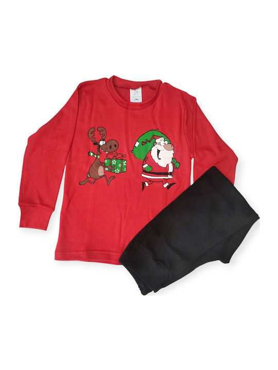 Natura Kids' Pajamas Winter Red, Black