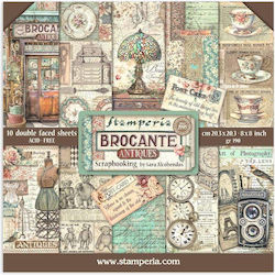 Scrapbooking Papers 10 Pieces 20.3×20.3cm Stamp...