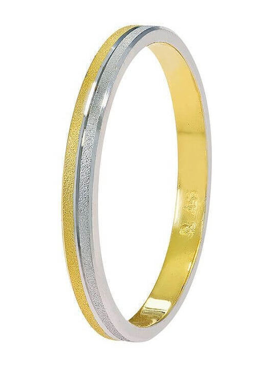 Wedding Ring Bicolour 9K