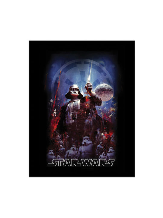 Star Wars Empire Montage Wooden Framed 30x40cm Print Fp14503p
