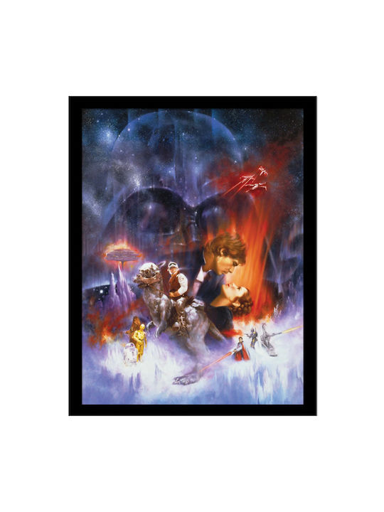 Star Wars Empire Strikes Back Art Wooden Framed 30x40cm Print Fp14504p