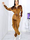 Damen Einteiler Anzug Brown