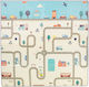 Playmat Floor Play City 142*142 Cm