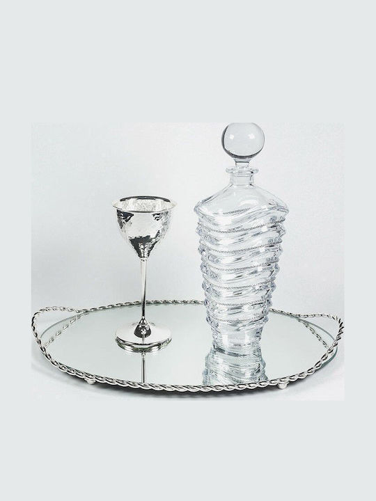 Комплект за сватбен кум Silver / Кристална Сребрист 3бр