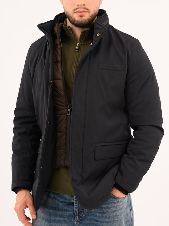 Adimari Jacke Parka Black, Royal Blue