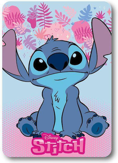 Disney Κουβέρτα Fleece Stitch Ice Blue-pink 140x100εκ.
