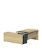 Professionelles Büro Holz mit Bücherregal Natural-anthracite 180x180x75cm