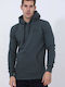 Sweatshirt with Hood Petrol Blue
