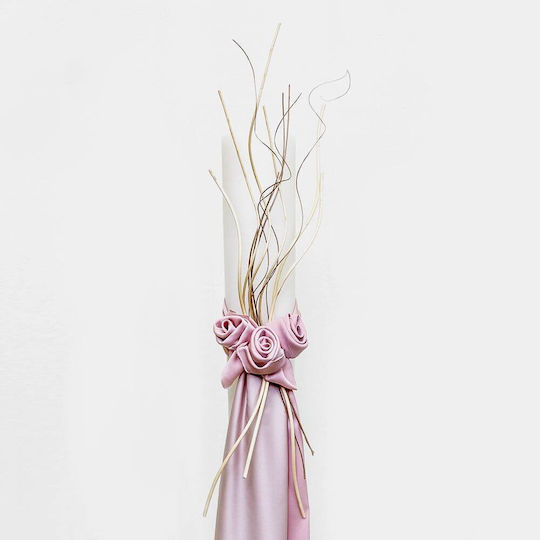 Wedding Tapered Lamp 12cm Two-Tone Satin Decoration