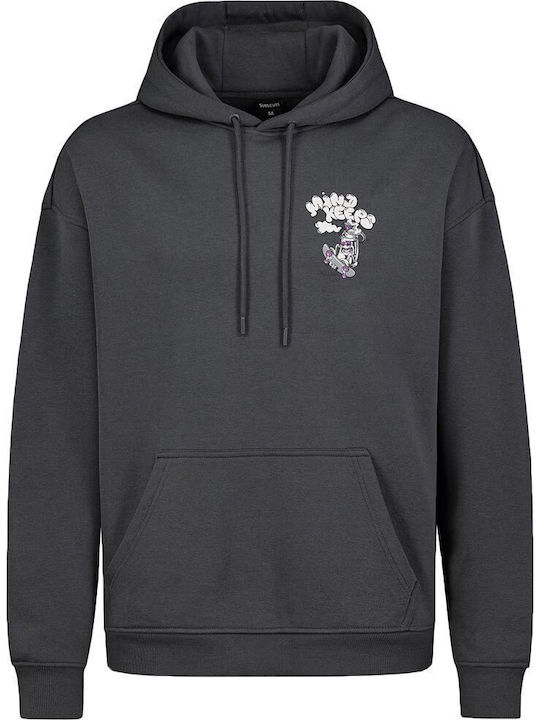 Φούτερ με Κουκούλα Dark Grey