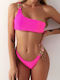 Set Bikini Mit Einer Schulter & Brasilien Fuchsie
