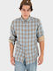 Langärmlig Flanell Hemd Geprüft Light Blue