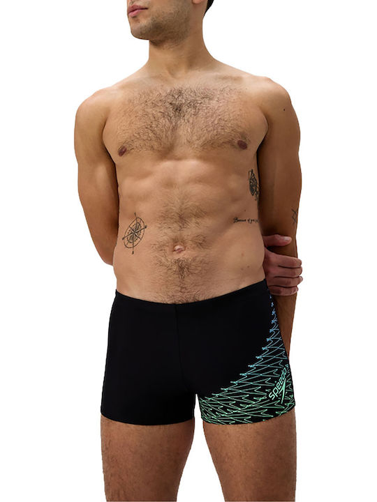 Medley Logo Aquashort Men's Swimwear Shorts Black With Patterns