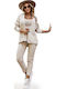 Gestrickte Damen Strickjacke Beige