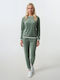 Pink Label Winter Women's Velvet Pajama Set Aqua