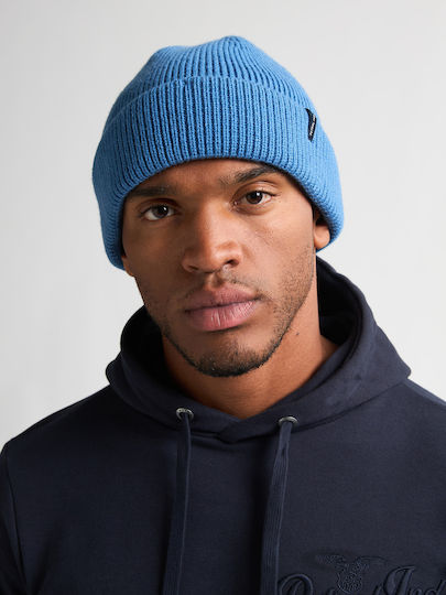 Beanie Unisex Σκούφος Πλεκτός σε Μπλε χρώμα