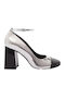 Peeptoe Pumps Silber