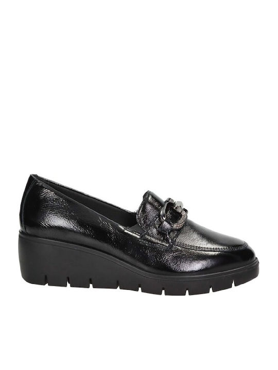 Imac Leder Damen Loafers in Schwarz Farbe