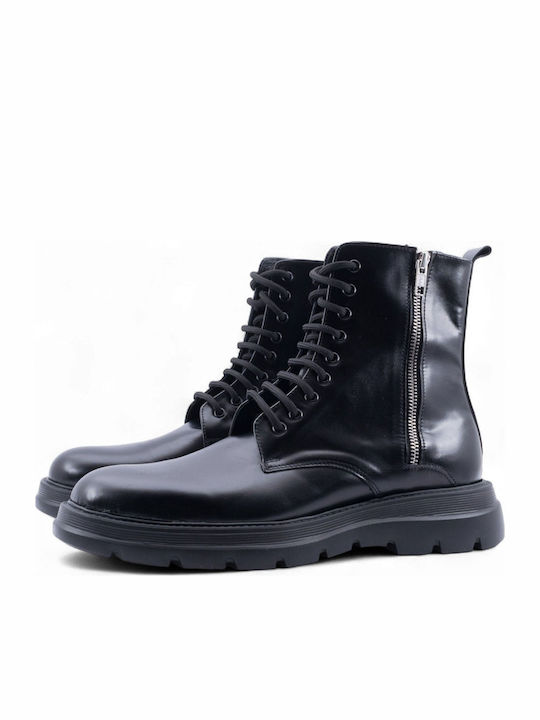 Antonio Shoes Δερμάτινα Μαύρα Ανδρικά Μποτάκια