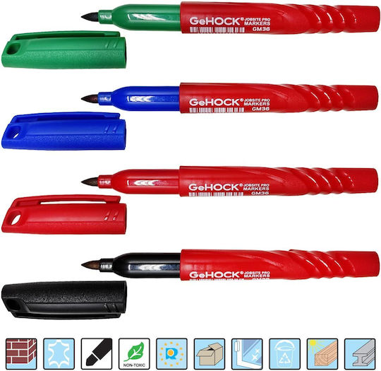 GeHock Ανεξίτηλος Μαρκαδόρος Μαύρος 1mm