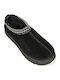 Winter Women's Slippers with Fur Black