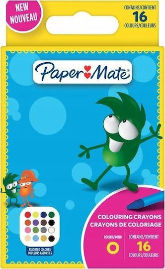 Paper Mate Set de creioane colorate cu 16 culori