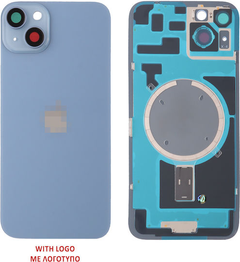 Καπάκι Μπαταρίας Battery Cover + Camera Lens + Μπλε για iPhone 14 Plus