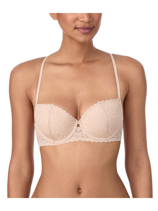 Balconette Beige Sutien cu căptușeală ușoară & cu Baloane