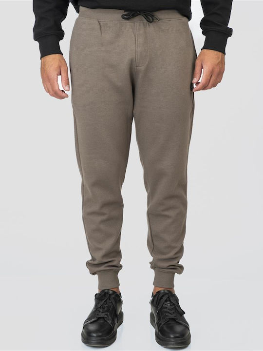 Double Sweatpants with Elastic Brown
