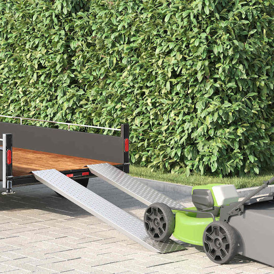 Vidaxl Loading Ramp Silver 159 x 23 x 5 cm Coated Steel