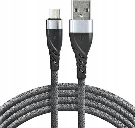 everActive Regular USB 2.0 to micro USB Cable Γκρι 2m CBB-2MG 1τμχ