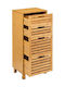 Drawers Storage Sicela Bamboo with 4 Drawers L40xW30xH97.5cm