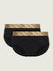 Men's Slips Black with Patterns 3Pack