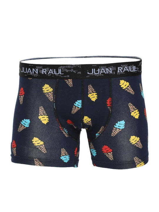 Herren Boxershorts Blau mit Mustern 1Packung