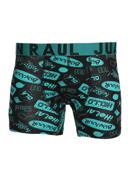 Herren Boxershorts Schwarz mit Mustern 1Packung
