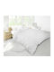 Alcam Set Pilotă Single cu Umplutură Microfiber 140x200cm Alb 3buc 350 g/mp²Gsm