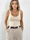 Damen-Bodysuit Zhoe Träger Creme Größe S M