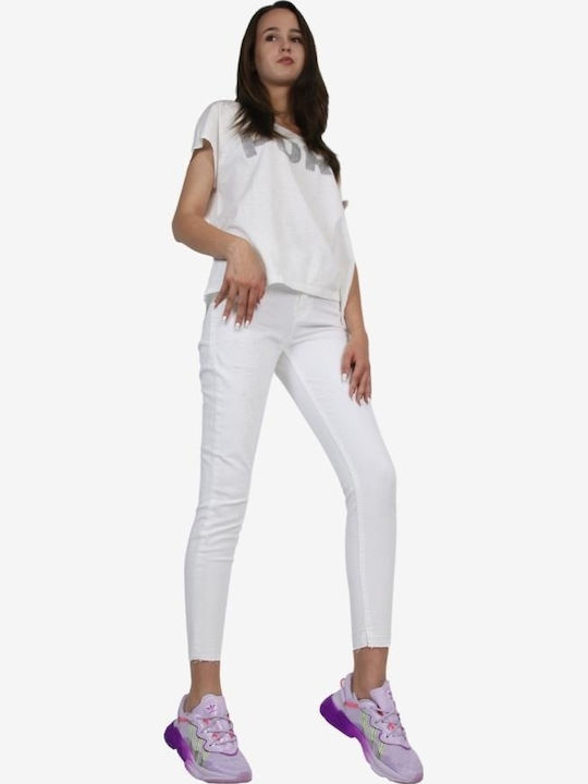 Women's Jean Trousers in Skinny Fit White