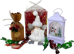 Secret Santa Package Snowman Lantern Light Decoration Decorative Angel Christmas Tree Candies In Transparent Box White
