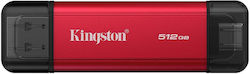 Kingston 512GB USB 3.2 SSD USB-C & USB-A Μαύρο